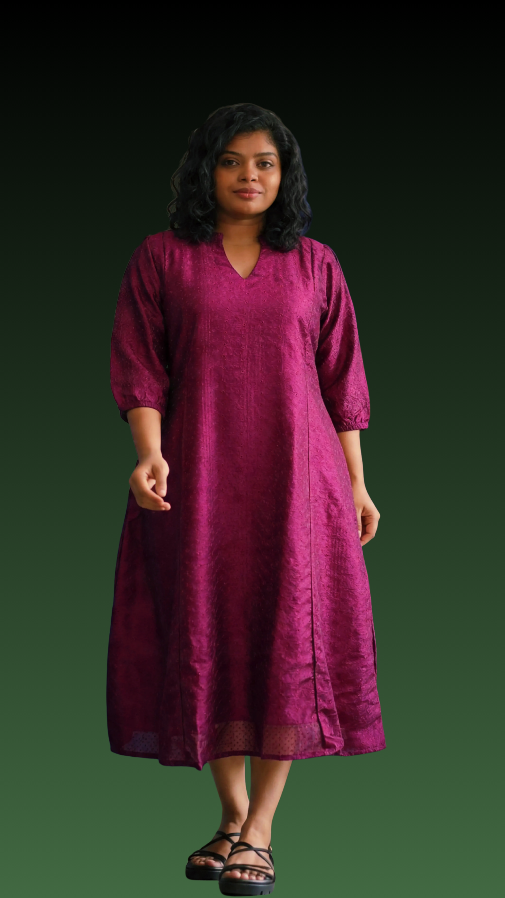 Vichitra Silk Dress