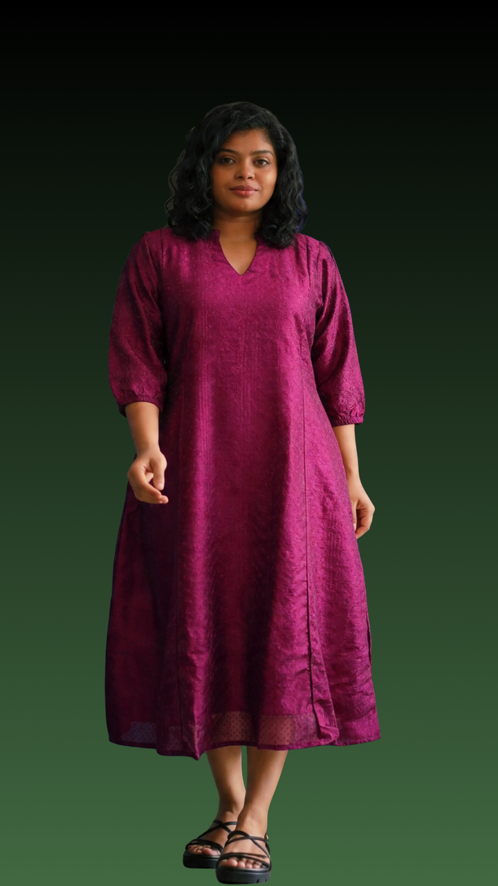 Vichitra Silk Dress