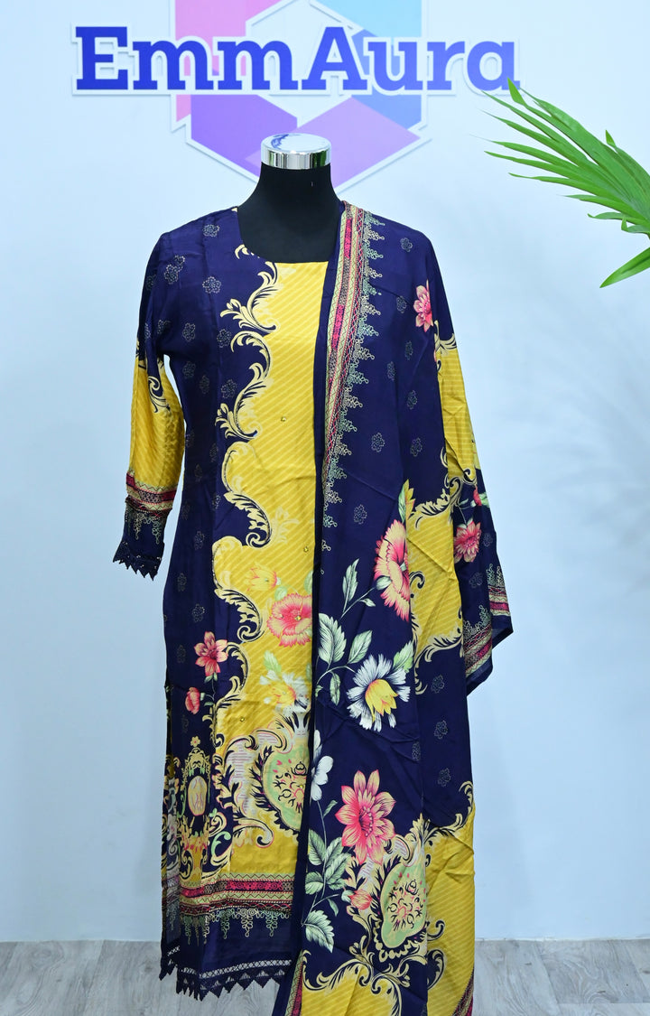 Muslin Top , bottom & Duppatta